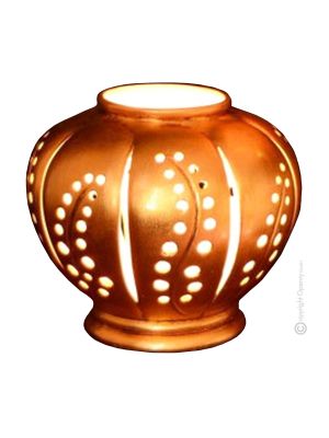 LAMPADA da tavolo abat-jour ceramica artistica stile Barocco dettaglio oro 24k Made in Italy