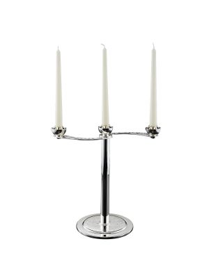 SOFFIO Candelabro Portacandele Metalli Nobili Placcato Argento Fatto a Mano Made in Italy