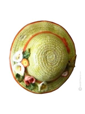 CAPPELLO Decorazione da appendere ceramica artistica