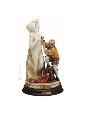 MICHELANGELO Statuetta statuina figura porcellana Capodimonte fatto a mano Made in Italy