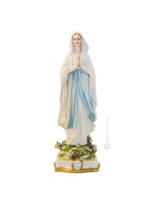 NOSTRA SIGNORA DI LOURDES Statuetta statua statuina porcellana Capodimonte fatto a mano made in Italy