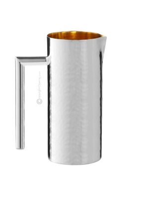 CARAFFA ACQUA DIRITTA Caraffa Decantatore Speciale Placcatura Oro Argento Fatto a Mano Made in Italy