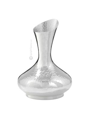 DECANTATORE Caraffa Vino Acqua Speciale Placcatura Argento Martellato a Mano Made in Italy