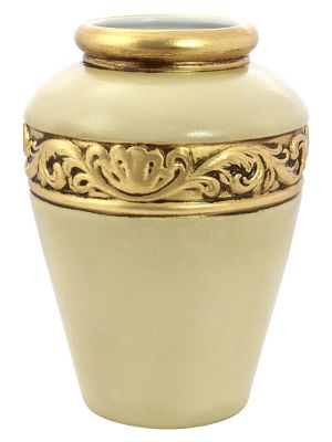 VASO IRIS Vaso Ceramica Creazioni Artistiche Foglia Oro 24k Fatto a Mano Made in Italy