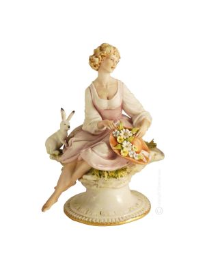 GENTILDONNA Statuetta Statua Statuina Porcellana Capodimonte Fatto a Mano Made in Italy