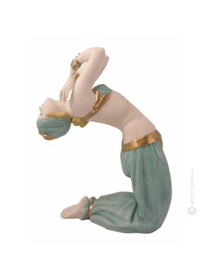 DANZATRICE ORIENTALE Statuetta statuina figura porcellana Capodimonte fatto a mano Made in Italy