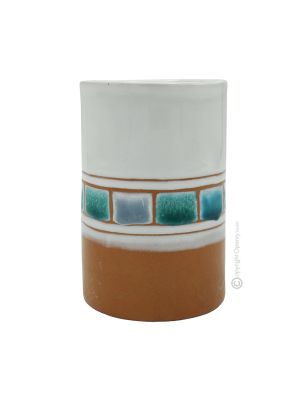 VASO TERRA ROSSA Vaso in ceramica Friulano fatto e dipinto a mano autentico Made in Italy