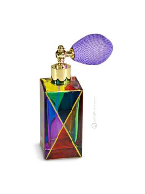 DELACROIX Bottiglia spray in cristallo dipinto a mano dettagli colore oro 24k spruzzo nebulizzatore