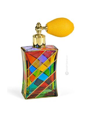 SIGNAC Bottiglia spray in cristallo dipinto a mano dettagli colore oro 24k spruzzo nebulizzatore