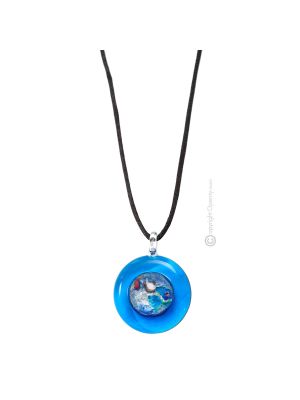 COLLANA GALASSIA LUXE bigiotteria artistica collane collier vetro di Murano fatta a mano autentico Made in Italy