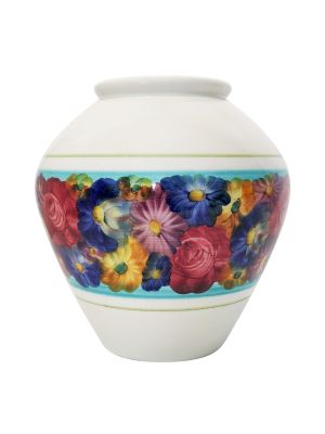 VASO ROMBO MILLEFIORI Vaso in ceramica Friulano fatto e dipinto a mano autentico Made in Italy