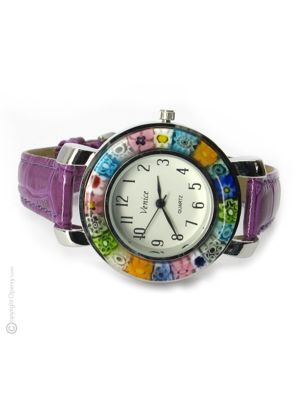 SPACE OROLOGIO da polso con Murrine vetro di Murano fatto a mano autentico Made in Italy