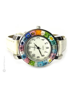 SPACE OROLOGIO da polso con Murrine vetro di Murano fatto a mano autentico Made in Italy