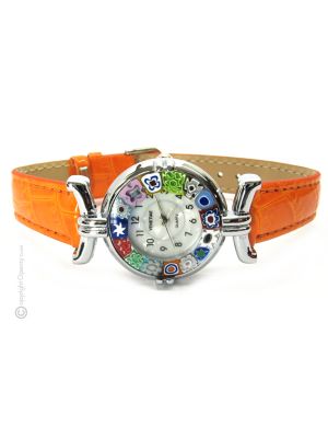 LADY OROLOGIO da polso con Murrine vetro di Murano fatto a mano autentico Made in Italy