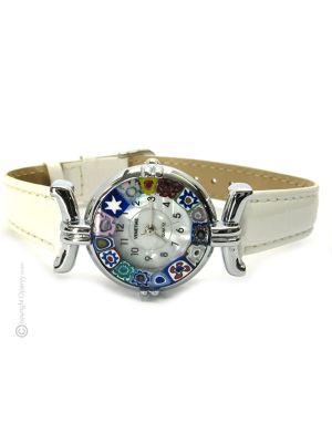 LADY OROLOGIO da polso con Murrine vetro di Murano fatto a mano autentico Made in Italy