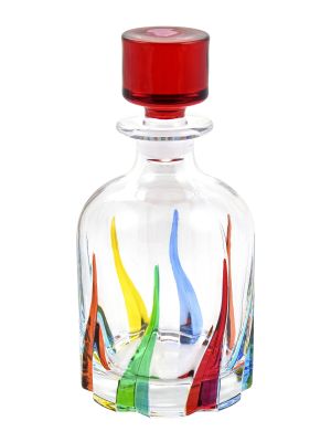BOTTIGLIA OASIS Bottiglia cristallo dipinto a mano con colori della tradizione Veneziana