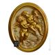 ANGELI Decorazione da appendere ceramica artistica stile Barocco foglia oro 24k Made in Italy