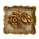 QUADRO Decorazione da appendere ceramica artistica stile Barocco foglia oro 24k Made in Italy