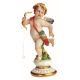 CHERUBINO CON FIOCCO Statuetta statua statuina porcellana Capodimonte fatto a mano made in Italy