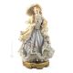 DAMA CON SCIALLE Statuetta statua statuina porcellana Capodimonte fatto a mano made in Italy