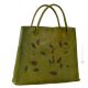 FOGLIE Shopper borsa a spalla donna vera pelle artigianale con foglie impresse