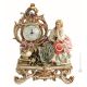 SIGNORA SU PANCA Orologio da tavolo porcellana Capodimonte artigianato Made in Italy