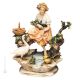 RAGAZZA ALLO STAGNO Statuetta porcellana Capodimonte artigianato Made in Italy