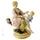 MAMMA CON BAMBINO Statuetta statuina figura porcellana Capodimonte fatto a mano Made in Italy