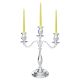 CANDELABRO INGLESE 3 Fiamme Candeliere Portacandele Argento Placcato Fatto a Mano Made in Italy