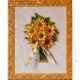 QUADRO decorativo ceramica artistica stile Barocco dettaglio oro 24k Made in Italy