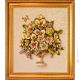 QUADRO decorativo ceramica artistica stile Barocco dettaglio oro 24k Made in Italy