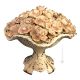 ROSE Decorazione da tavolo centrotavola ceramica artistica stile Barocco dettaglio oro 24k Made in Italy