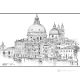 CANAL GRANDE - VENEZIA Disegno con matita su cartoncino moderno Made in Italy 