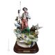 Il PESCATORE Statuetta Statua Statuina Porcellana Capodimonte Fatto a Mano Made in Italy