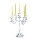 CANDELABRO INGLESE 5 Fiamme Candeliere Portacandele Argento Placcato Fatto a Mano Made in Italy