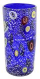 VASO ARGENTO MURRINE Vetro Murano Foglia Argento Murrine Vaso Venezia Fatto a Mano