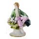 GALANTE CON PIZZO Statuetta Statua Statuina Porcellana Capodimonte Fatto a Mano Made in Italy