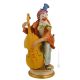 CLOWN CON CONTRABBASSO Statuetta Statua Statuina Porcellana Capodimonte Fatto a Mano Made in Italy