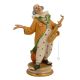 CLOWN CON SASSOFONO Statuetta Statua Statuina Porcellana Capodimonte Fatto a Mano Made in Italy