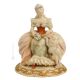 SIGNORA CON CANE Statuetta statua statuina porcellana Capodimonte fatto a mano made in Italy