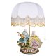 GENTILDONNA CON GENTILUOMO - LAMPADA Abat-jour Tavolo Porcellana Capodimonte Made in Italy