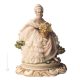 SIGNORA CON FIORI Statuetta statua statuina porcellana Capodimonte fatto a mano made in Italy