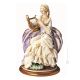 DAMA CON LIRA Statuetta statua statuina porcellana Capodimonte fatto a mano made in Italy