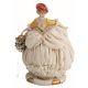 DAMA CON PIZZO Statuetta statua statuina porcellana Capodimonte fatto a mano made in Italy