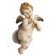 CUPIDO CON TROMBA Statuetta statua statuina porcellana Capodimonte fatto a mano made in Italy