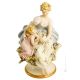 MADRE CON BABY Statuetta statua statuina porcellana Capodimonte fatto a mano made in Italy