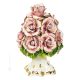 CENTROTAVOLA BOUQUET ROSE Ceramica Creazioni Artistiche Stile Barocco Oro 24k Made Italy