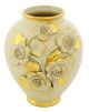 VASO BRIO ROSE Vaso Ceramica Creazioni Artistiche Stile Barocco Oro 24k Made in Italy