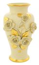 VASO BRIOSO ROSE Vaso Ceramica Creazioni Artistiche Stile Barocco Oro 24k Made in Italy