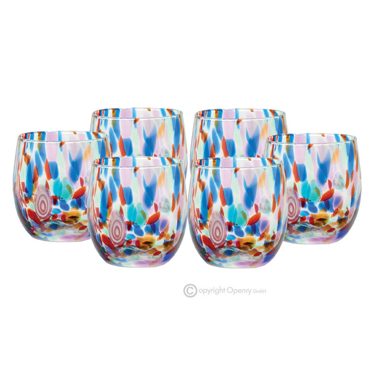 Boteghe - Real Made in Italy - Bicchieri Tumbler in vetro di Murano